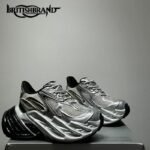 Silver Mecha Style Chunky Sneakers