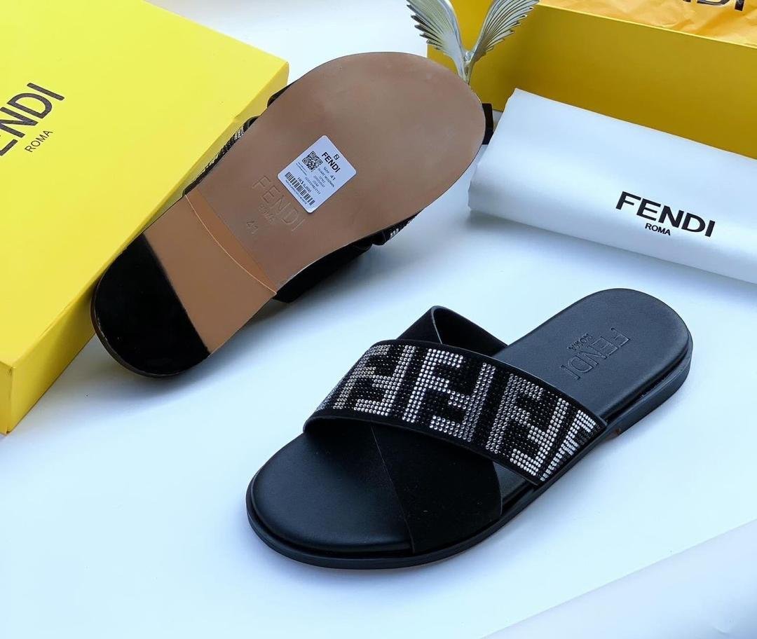 WhatsApp-Image-2026-09-03-at-01.49.48.jpeg Black Crystal Embellished FF Monogram Slide Sandals - Image 1