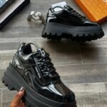 Naked Wolfe Black Leather Chunky Platform Ankle Boots