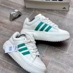 Adidas Grand Court Platform White Green Sneakers