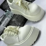 White Chunky Platform Sneakers