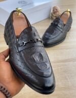 Woven Leather Slip-On Loafers - Image 2