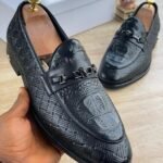 Woven Leather Slip-On Loafers