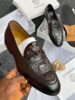 Woven Leather Slip-On Loafers - Image 3