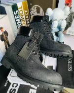 Yellow Nubuck Monogram Embossed Designer Boots - Image 2